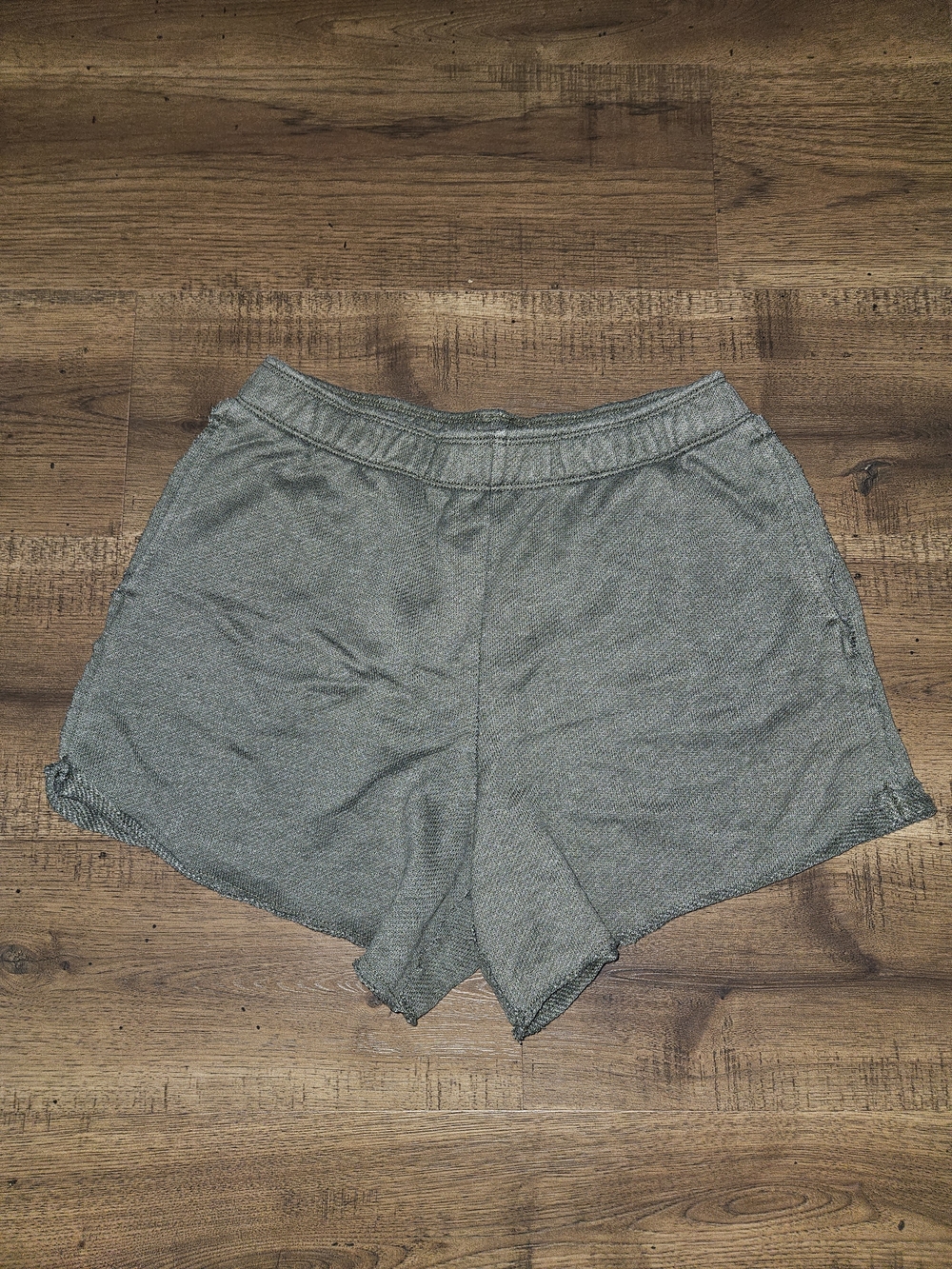 aerie Heathered Green Athletic Lounge Shorts With Pockets